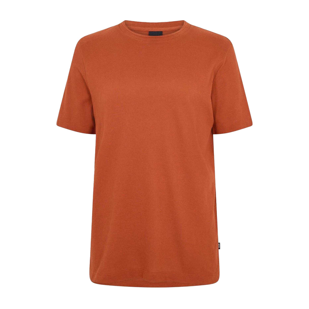 Hugo Boss (Xl, Dark ) Mens Boss Cotton Regular T-Shirt Orange