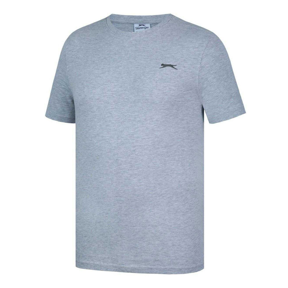 Slazenger (Xl, Marl Marl) Mens 3D Logo T-Shirt Grey