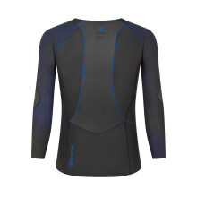 (S, Black) Skins Mens Contrast Sleeves Base Layer Top