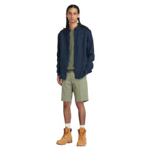 (XL, Dark Sapphire) Timberland Mens Linen Relaxed Fit Shirt