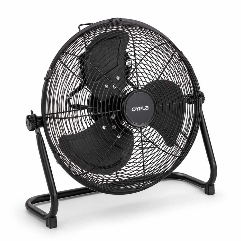 Oypla Electrical 12" Inch 3 Speed Floor Standing Gym Fan Hydroponic Black