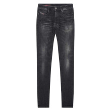 (28S, Black) Diesel Mens Sleenker Destroyed Denim Reinforced Jeans