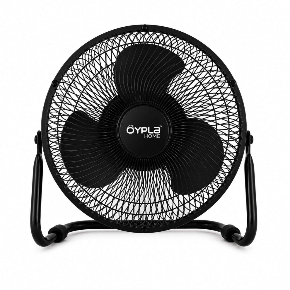 Oypla 9" Inch 3 Speed Floor Standing Gym Fan Hydroponic Black