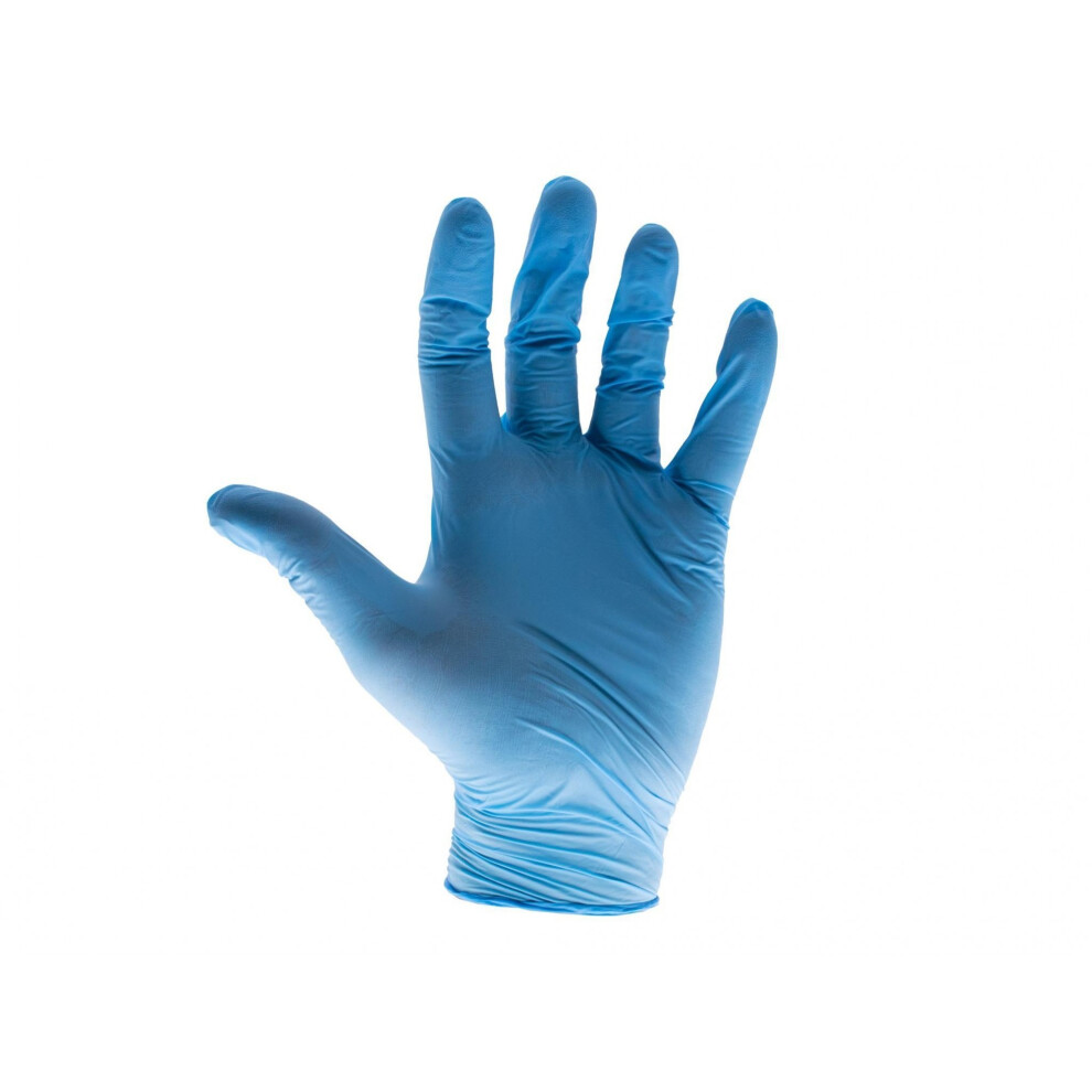 (Medium (Box Of 100), Multi Colour) Scan Nitrile Disposable Gloves, Blue 5063750502700