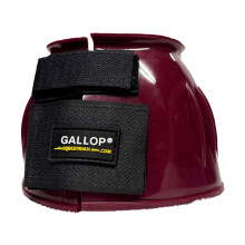 (Pony, Burgundy) Gallop Ribbed PVC Horse Overreach Boots