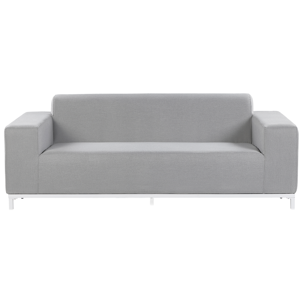 Beliani Garden Sofa 2 Seater Rovigo Light Grey