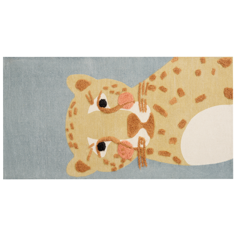 Beliani Kids Rug Tangse Grey 80 X 150 Cm Cotton