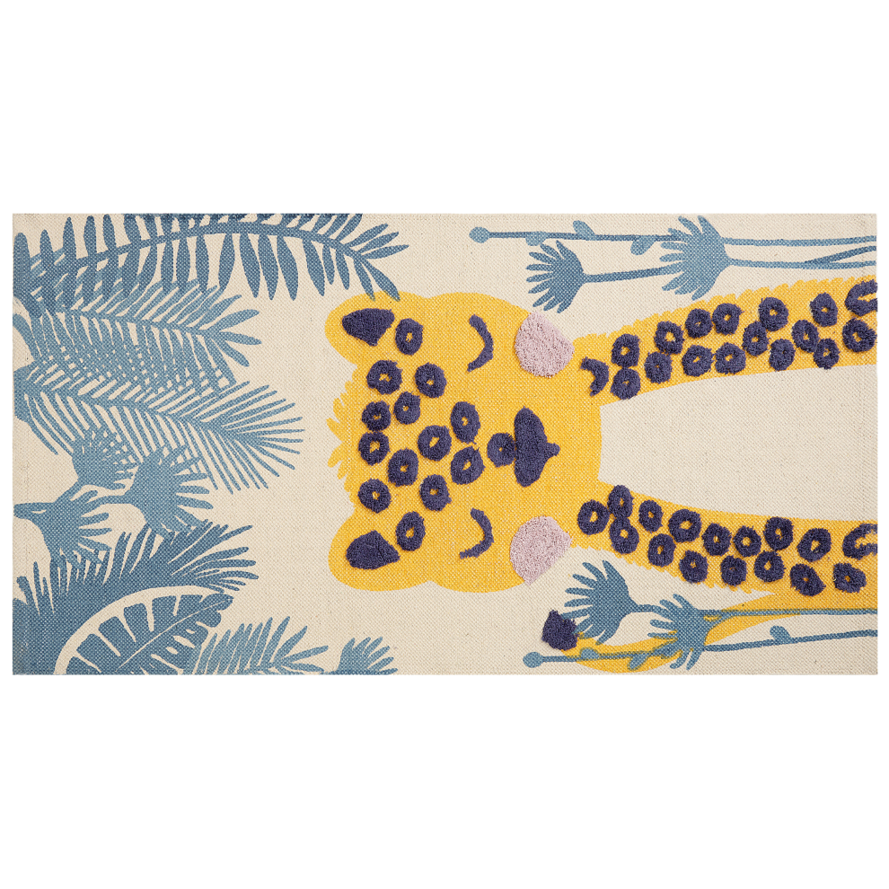 Beliani Kids Rug Luas Multicolour 80 X 150 Cm Cotton
