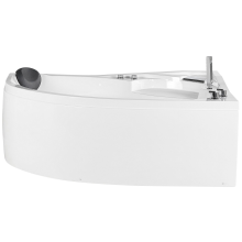 Corner Hot Tub with LED NEIVA Left Hand 1500 x 1000 mm White