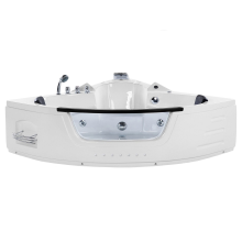Corner Hot Tub with LED MARTINICA 1980 x 1440 mm White