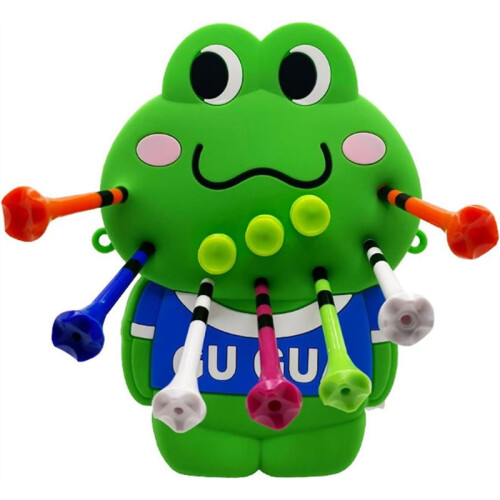 Accessory Bag: Cartoon Silicone Frog, Holds Tees, Divot Tool &