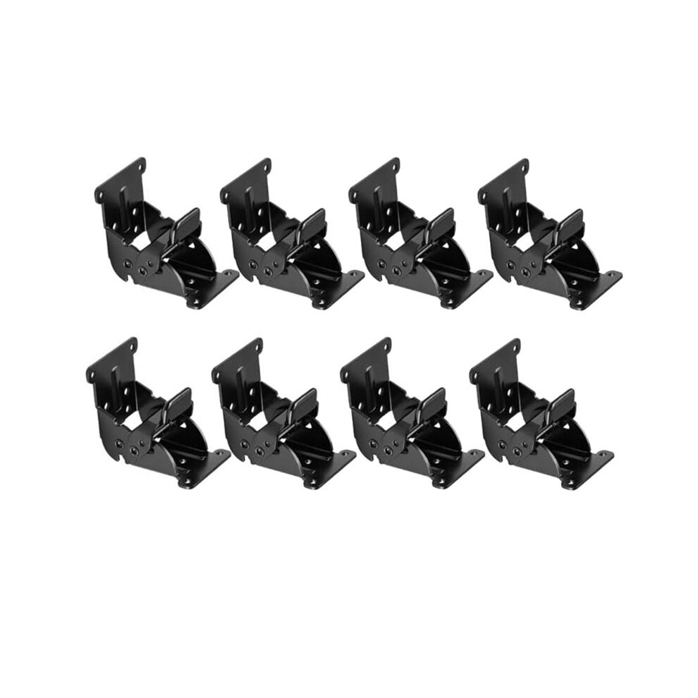8 Pack Folding Brackets, Heavy-Duty Self-Locking Hinges With Screws, Foldable Lock Extension Support Brackets 4713427114248