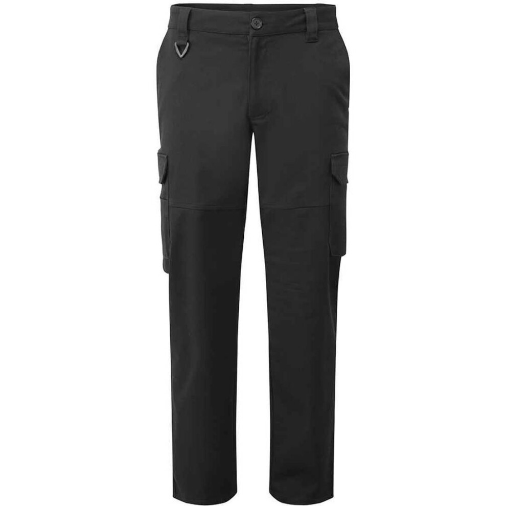 Premier (4Xl R, ) Unisex Adult Stretchchecker Cargo Trousers Black