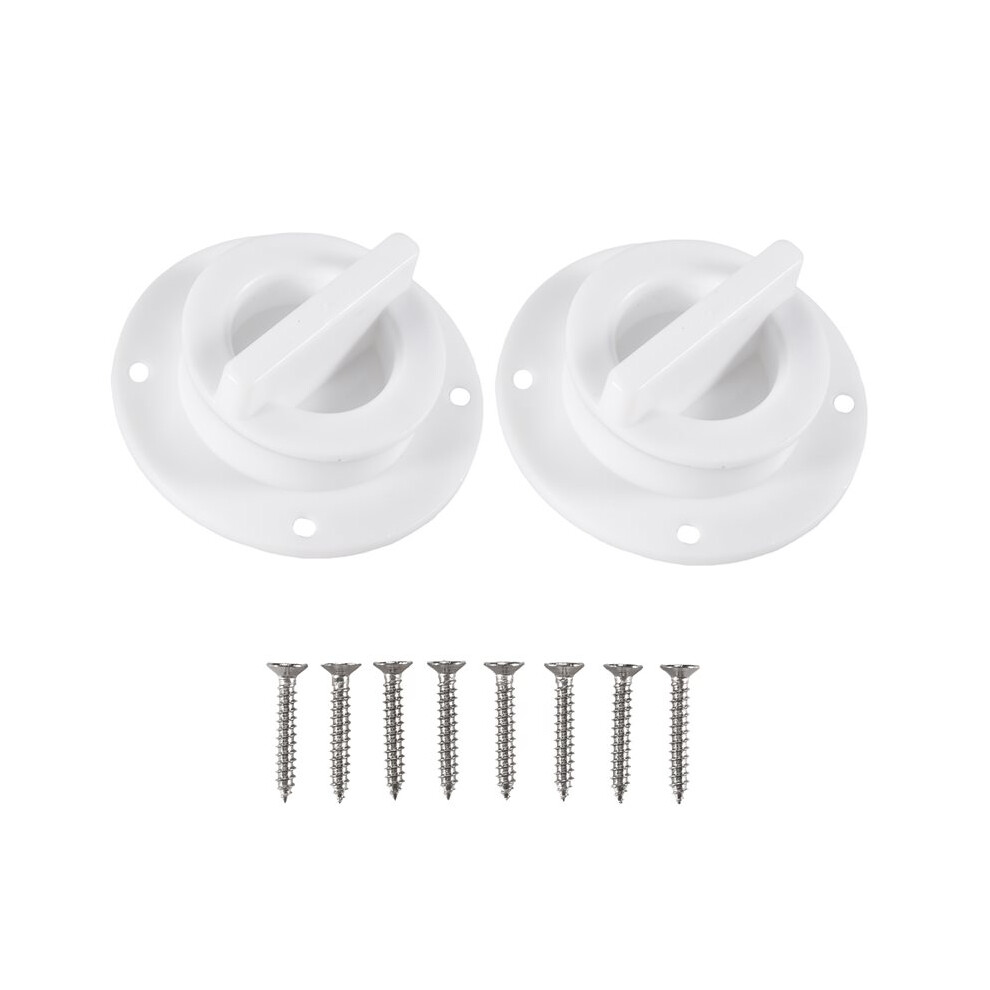 10X Universal Nylon Marine Boat Transom Deck Mount Drain Scupper Valve Screw Cap Bung Stopper Accessories White 6032220117446
