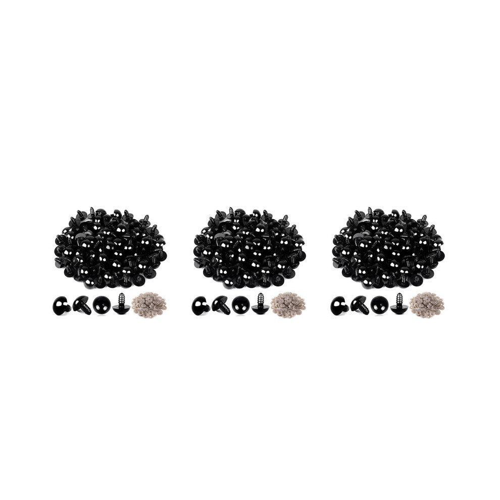 300Pcs Plastic Safety Crochet Eyes Bulk With 100Pcs Washers For Crochet Crafts (0.24Inch/6Mm) 6031067896033