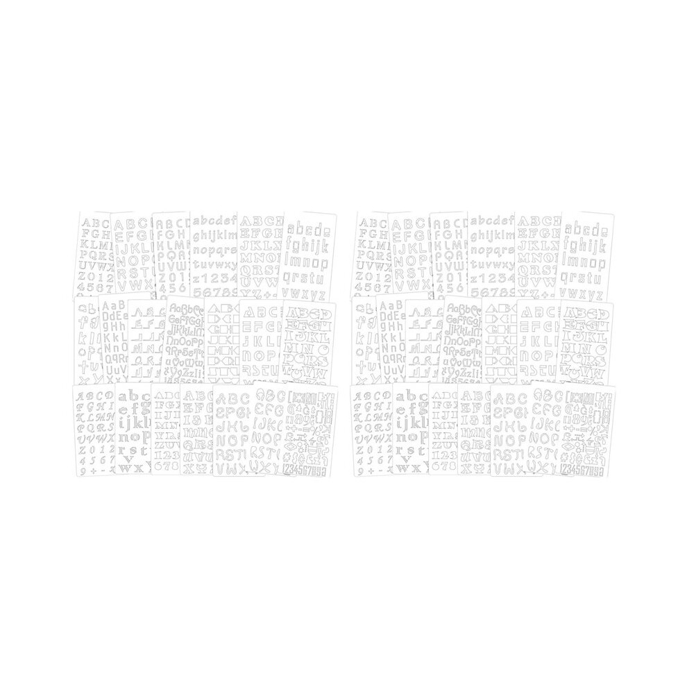 40Pack Letter And Number Stencils Reusable Alphabet Stencils Journal Supplies Templates For Kids Drawing 6033420930521
