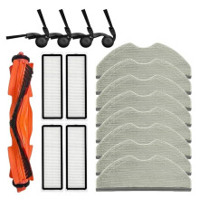 Compatibel met voor Robotstofzuiger S40 / OV81 Accessoires: Hoofdborstel, Zijborstel, HEPA-Filter Vervangingsonderdelen (17 Stuks)