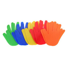 Hand Floor Markings Flooring Emblems Carpet Area Rugs Tennis Spot Markers for Gym Floor Site Marking Spots Hand Shape