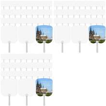 Handheld Set,Sublimation Fans Blank Double-Sided Sublimation Paddle Fan Blanks,DIY Hand Fans for Church Wedding 90 Pcs