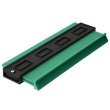 10 Inch Contour Gauge Plastic Profile Gauge Multifunctional Shape Duplicator  Shaping Measure Ruler for Professional Precise Measurement (Green)