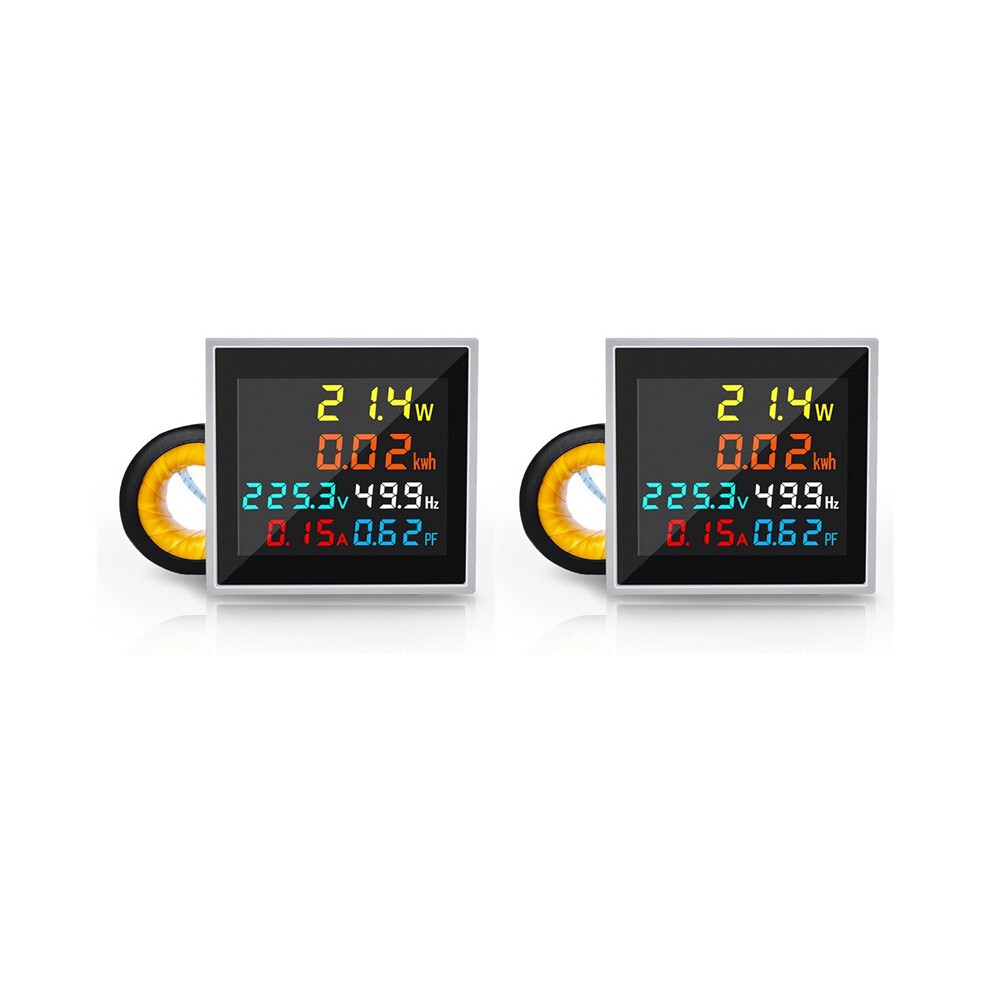 Photos - Power Tool Accessory 2X Meter, AC 50-300V 100A Power Monitor 6in1,LCD Display, Voltmeter, Ammeter,Frequency Tester with CT