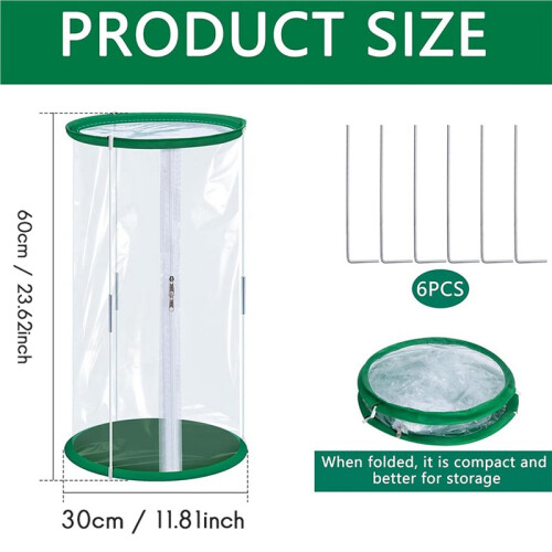 4 Peças PVC  Estufa, 23,6 X 11,8 Polegadas Transparente Flor Planta  Estufa Capa, Protetor de Planta Portátil