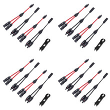 4X Y-Abzweigstecker 1 auf 2 Parallelschaltung Solarverbinder Photovoltaikmodul Adapter Batterieplattenbaugruppe Leitung