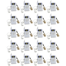 20X Digital Fm Radio Speaker Portable Receiver Display Single Band Music Player Led Display White