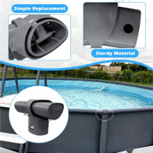 12427 T-Joint for Ultra Frame Pools Fits 15ft to 16ft Models Durable Replacement Part 5 Pcs