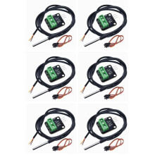 6X DS18B20 Kit de Module de Capteur de Température Étanche 100 cm Câble de Capteur Numérique Adaptateur de Borne de Sonde pour