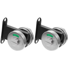 2X Indicatore Rosso e Verde, Cartello "Bagno Occupato", Catenaccio Porta, Numero, Serratura In Rame per , Serrature per WC, Portatile per
