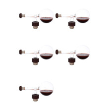 5X Aérateur de Vin Rouge, Verseur Portable et Décanteur Rapide, en Verre, en Forme de Boule