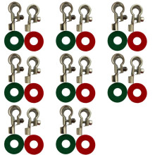 Conectores de Terminais de Bateria de 8 Par Braçadeiras Kit de Terminal de Bateria de Cobre com Protetores de Terminal de Corrosão de Bateria 17 mm