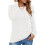 Damenpullover Elegant Gefaltet Rundhalsausschnitt Bequem Warm Weiß L — weißer damenpullover, plissierter pullover, rundhalsausschnitt crew 1