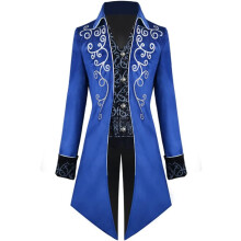 Traje para hombre frac Estilo gótico Steampunk elegante victoriano Chaqueta azul L — chaqueta victoriana