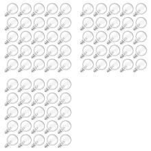 75Pcs G40 Replacement Light Bulbs E12 Candelabra Screw Base LED Globe Bulbs for Indoor Outdoor String Lights Warm White