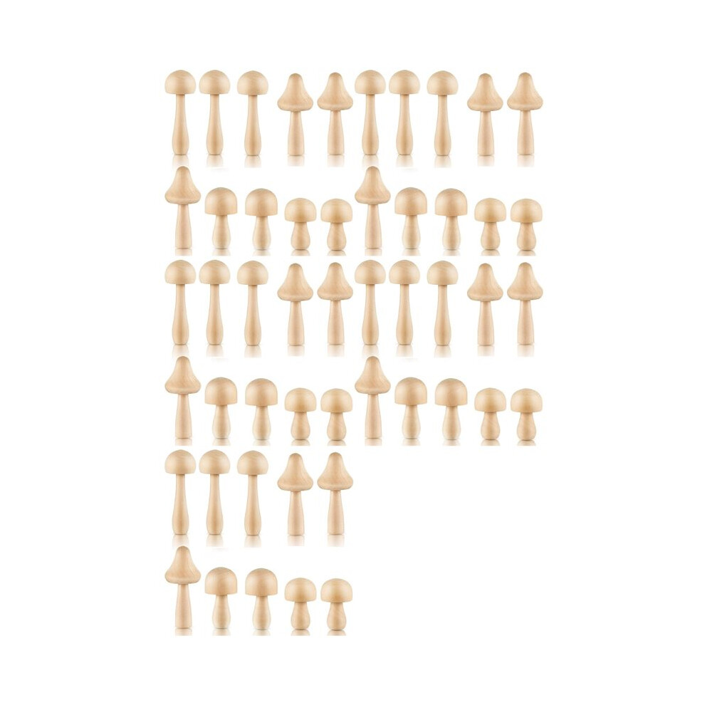 50 Pieces Sizes Unfinished Wooden Mushroom Unpainted Wooden Mushroom For Arts And Crafts Projects Decoration 6032002719721