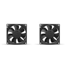2pcs 8cm Cooling Fan PC Computer Case 12V 0.3A Mute 8025 Fan 3Pin Connector for PC Computer Case