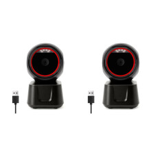2X 1D 2D QR Wired Barcode Scanner Automatic Sense Reader USB Desktop Barcode Reader