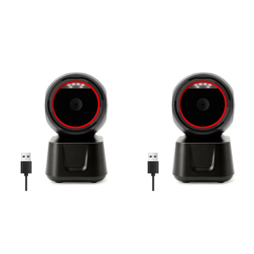 2X 1D 2D QR Wired Barcode Scanner Automatic Sense Reader USB Desktop Barcode Reader