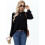 Damenpullover Plissiert Elegant Rundhalsausschnitt Bequem Warm Schwarz S — damenpullover schwarz, plissierter pullover, tunika oversize bluse 5