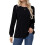 Damenpullover Plissiert Elegant Rundhalsausschnitt Bequem Warm Schwarz S — damenpullover schwarz, plissierter pullover, tunika oversize bluse 2