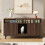Katzentoilettenschrank mit Ablage und Sandfang, Walnuss 4