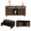 Katzentoilettenschrank mit Ablage und Sandfang, Walnuss 5