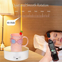 2X Cup Turner Rotating Display Stand for Tumblers, 360 Degree Automatic Mute Spin Turntable for Photography Display