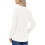 Damenpullover Elegant Gefaltet Rundhalsausschnitt Bequem Warm Weiß L — weißer damenpullover, plissierter pullover, rundhalsausschnitt crew 4