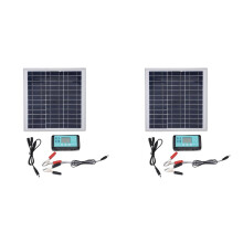 2X 100W 12V Solar Panel Kit with Charge Controller MPPT Aluminum Solar Panel for Outdoor RV Camping Boat Trailer System