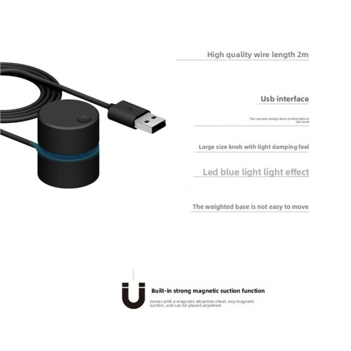 3X USB Computer Volume Adjustment Knob Multimedia Computer Volume Controller Notebook Desktop Sound Control
