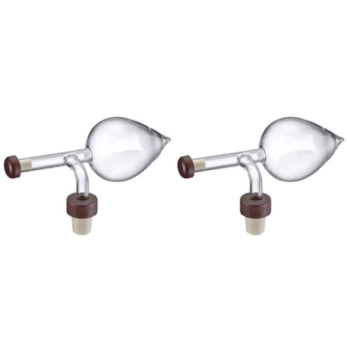2X Red Wine Aerator, Portable Bottle Pourer and Quick Decanter, Glass, Peach Shape