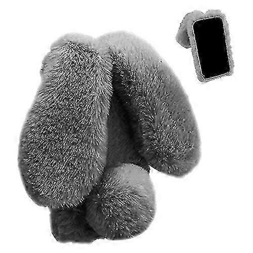 New Case For Iphone 11 Pro Cute Fluffy Bunny Furry Rabbit Fur Cover Plush Case With Ears And Fur Ball Protective Case 5444142862280